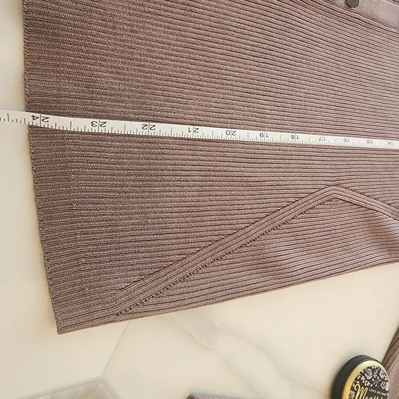 ANN TAYLOR NWTO,BEAUTIFUL BROWNISH/ DARK TAUPE DRESSY CARDIGAN SIZE XL